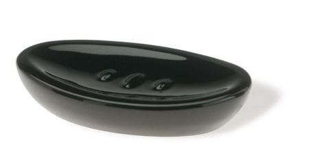 Stil Haus Zefiro, настольная керамическая мыльница, цвет черная керамика, артикул 652(NE)