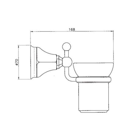 Nicolazzi Teide Стакан подвесной, цвет: золото/белый, артикул 1488GO05