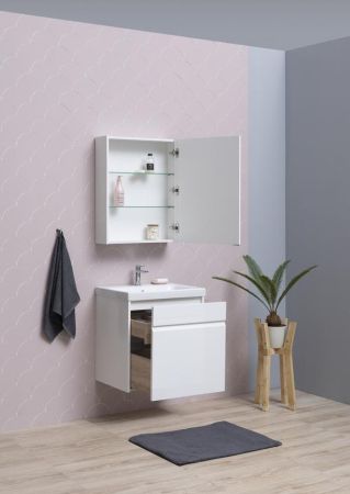 Зеркальный шкаф Aquanet Палермо 60 белый, артикул 00203939