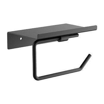 Держатель для туалетной бумаги с полкой BELZ B9001-7, черный