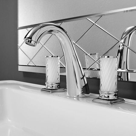 OASIS FORTUNY Смеситель для раковины на 3 отверстия, без донного клапана, цвет хром, артикул 000RBFN082CR