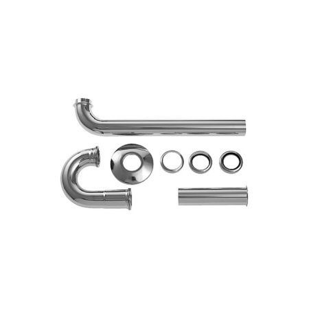 Сифон трубный для раковины, Duravit, 1 1/4", с удлиненной сливной трубой 300 мм, цвет хром