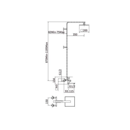 Душевая система FASHUN A52402, сатин