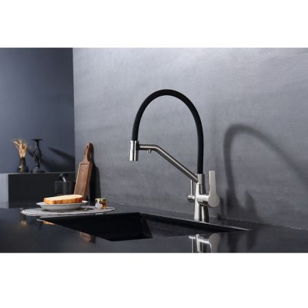 Смеситель для кухни с подключением фильтра Raglo R80.62.05, сатин, артикул R80.62.05