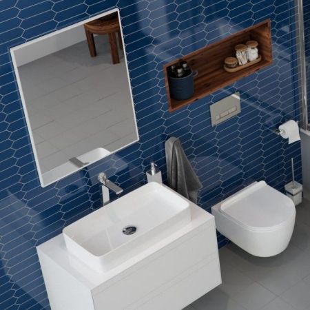 Зеркало прямоугольное EXCELLENT Kuadro 80x60 (белый мат), артикул DOEX.KU080.060.WH