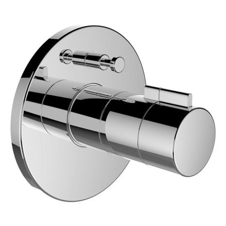 Смеситель для душа, Laufen, Twinplus, тип открывания воды-вентильный, тип регулирования воды-термостатический картридж, монтаж-настенный встраиваемый, отверстия для монтажа-1, внутренняя часть-необходимо заказать, с переключателем, цвет-хром, артикул 3.2362.6.004.000.1