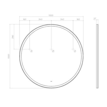 Зеркало VIGO Cosmo Comfort 1000, артикул 142