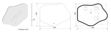 Зеркало с подсветкой "Como 600x800" AM-Com-600-800-DS-F, артикул AM-Com-600-800-DS-F