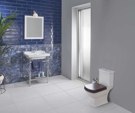 Комплект унитаза Serenada с деревянной крышкой, механизм Geberit, артикул 9722B003-7204