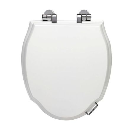 Devon Westminster Сиденье для унитаза из мдф, цвет: белый лакированный/петли хром (микролифт)