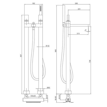 Fantini Venezia Ручка для смесителя, цвет: Matt Gun Metal PVD, артикул 29 P5 N448
