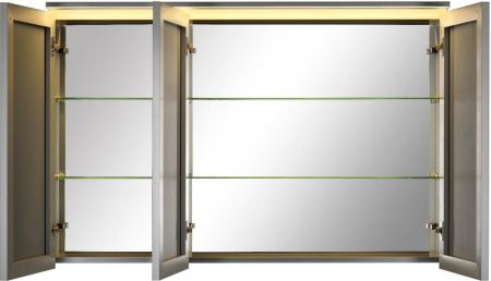 Зеркальный шкаф De Aqua Алюминиум 120 серебро