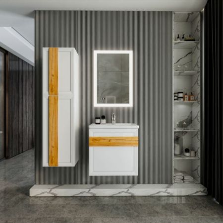 Комплект мебели для ванной Бриклаер БЕРЛИН 60BD, белый, артикул БЕРЛИН 60BD