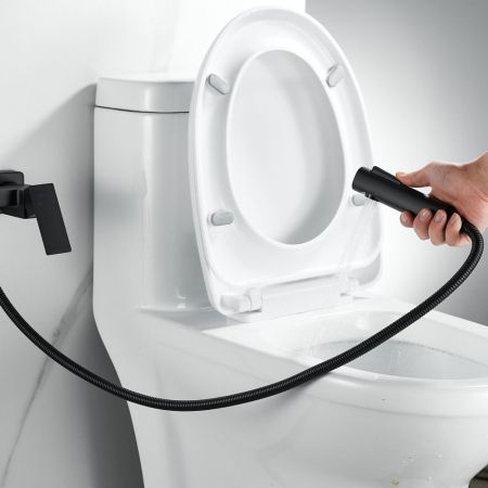 Гигиенический душ со смесителем Shevanik S9605H-1, черный