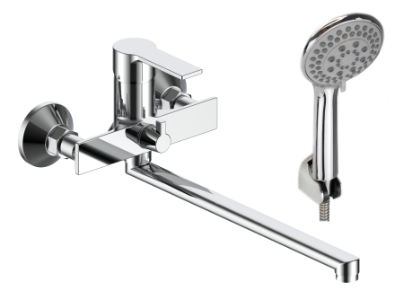 Смеситель Raft для ванны., с изл. 325 мм, с акс., артикул: RF31, артикул RF31