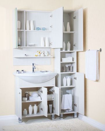 Тумба под раковину Бриклаер Карибы 75 Светлая Лиственница, артикул 4627125411274