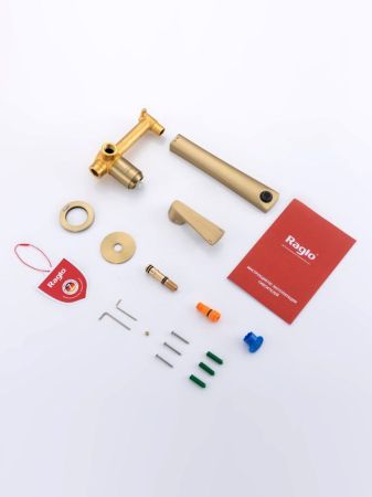 Смеситель для раковины встраиваемый Raglo R07.11.03, золотой сатин, артикул R07.11.03