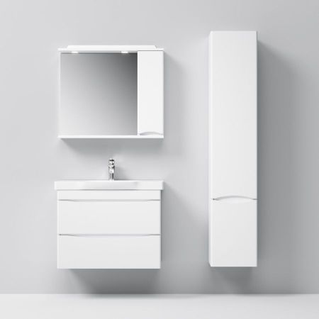 M80CHR0356WG Like, шкаф-колонна, подвесной, правый, 35 см, двери, белый, глянец, ш, артикул M80CHR0356WG