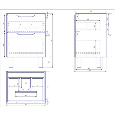 Тумба с раковиной подвесная/напольная Dreja Q Plus 60 см, белый, артикул 99-0004-com