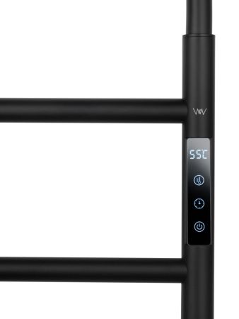 Полотенцесушитель электрический WONZON & WOGHAND WISMAR, Черный матовый (WW-AL201-MB)