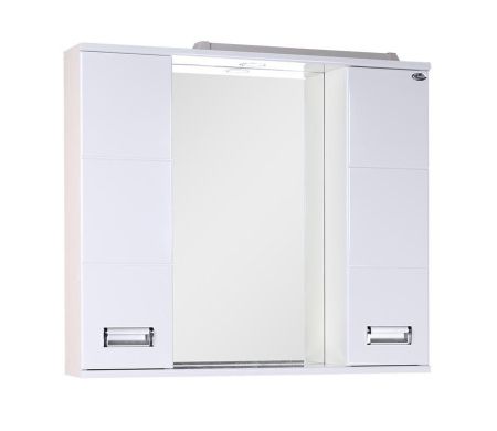 Шкаф-зеркало Onika Балтика 80 белый, с подсветкой, артикул 208024