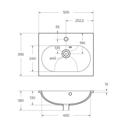 Мебель для ванной комнаты BELBAGNO ETNA-500-1A с одной дверцей, артикул ETNA-500-1A-SO-BL-P-L