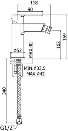 Смеситель для биде Paffoni Ringo RIN131CR, артикул RIN131CR