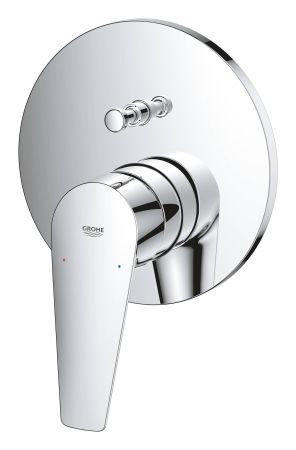 Смеситель для ванны GROHE BauEdge однорычажный, комплект верхней монтажной части для Rapido SmartBox, хром (24162001)