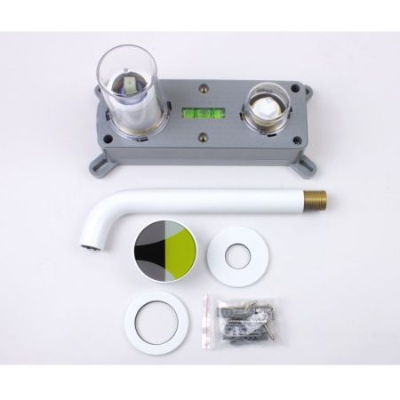 Смеситель для раковины встраиваемый Bronze de Luxe 9007W-Y, белый/желтый