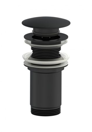 Донный клапан для раковины 1 1/4 WONZON & WOGHAND, Черный матовый (WW-88SS09-MB), артикул WW-88SS09-MB