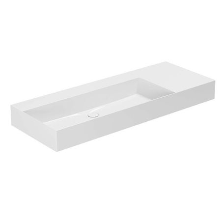AZZURRA ELEGANCE Squared Раковина подвесная/накладная  122х46см без отв. под смеситель , цвет белый, артикул ELLP12246RQ0BI