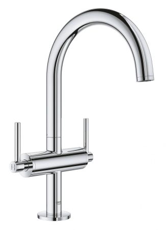 Смеситель GROHE Atrio New двухвентильный для раковины на 1 отверстие, хром (21022003), артикул 21022003
