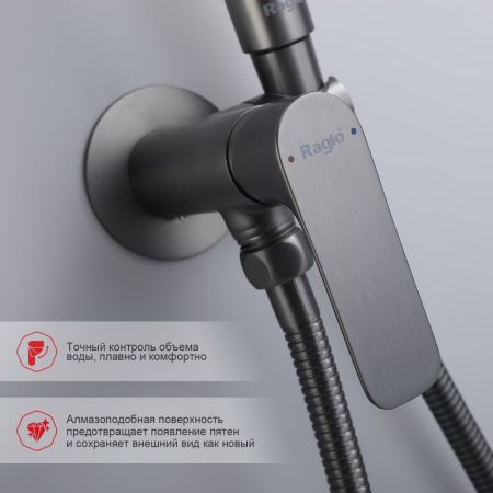 Гигиенический душ со смесителем Raglo R03.52.09, графит