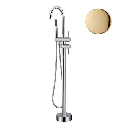 Смеситель для ванны напольный Webert Rimini RI851101010, золото, артикул RI851101010