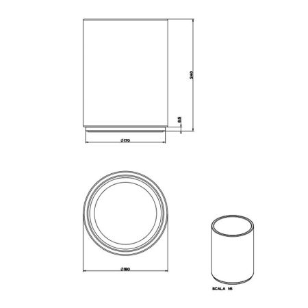 Gessi Tondo Корзина для мусора цвет:  белая/Black XL, артикул 45590#299