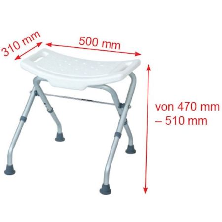 Табурет в ванную Ridder Assistent А0050301 Белый, Хром