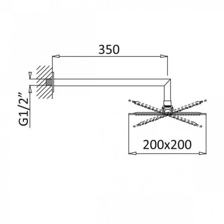 Тропический душ CEZARES PORTA-TDDQ 20 см, 30 см, артикул PORTA-TDDQ-30-BIO