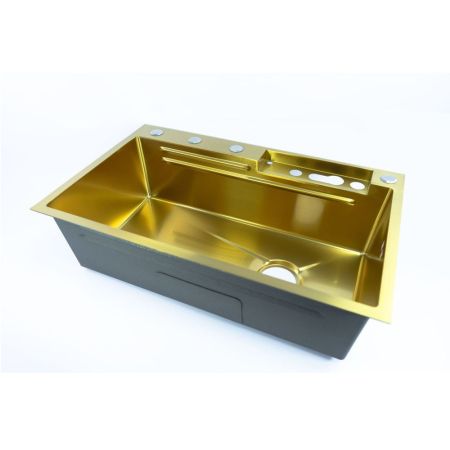 Многофункциональная кухонная мойка Fmark FSC002C, матовое золото