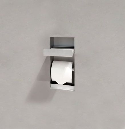 ANTONIO LUPI SESAMO Держатель для туалетной бумаги, встраиваемый в стену, из нержавеющей стали AISI 304, отделка «алюминий, артикул SESAMO4