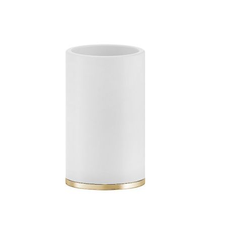 GESSI INCISO Стакан настольный, цвет: белый/золото GESSI INCISO Стакан настольный, цвет: белый/золото
