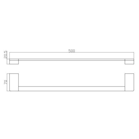 Полотенцедержатель Rav Slezak NIL NLA0701/50MG, сатин
