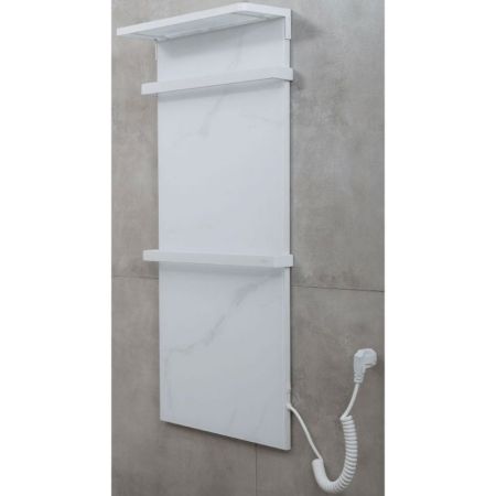 Электрический полотенцесушитель Black&White Universe 400x899 N-388WM с полкой Белый, артикул 388WM