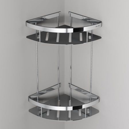 A7454200 Sense L Полка для душа угловая двухъярусная, хром