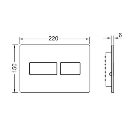 TECEsolid. Панель смыва, металл, хром глянцевый, артикул 9240431