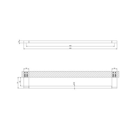 GESSI Origini Полотенцедержатель, 60 см, цвет Black Metal Brushed PVD, артикул 66504#707