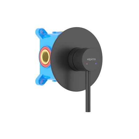 Смеситель для душа (внешняя и скрытая часть) AQUATEK, матовый черный AQ1366MB ЕВРОПА, артикул AQ1366MB