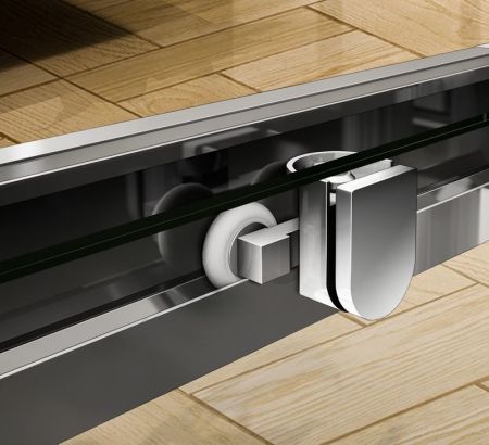 Душевая дверь в нишу Cezares Pratico BF-1 150 профиль Хром стекло прозрачное, артикул PRATICO-BF-1-150-C-Cr