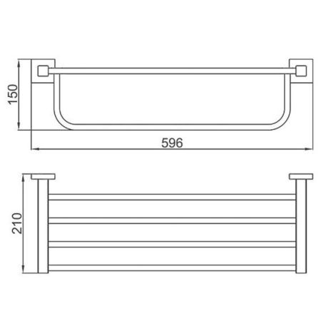 Полка для полотенец D-Lin D250222, черный, артикул D250222
