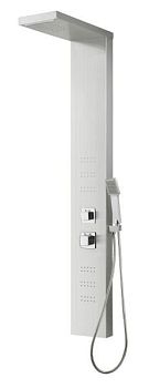 AQG EDNA , многофункциональная душевая панель с термостатом на 4 режима, цвет нержавеющая сталь