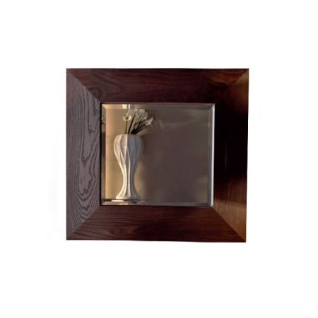 KERASAN Bentley Зеркало в деревянной раме 80х80см, цвет темный ясень -цена из наличия)
